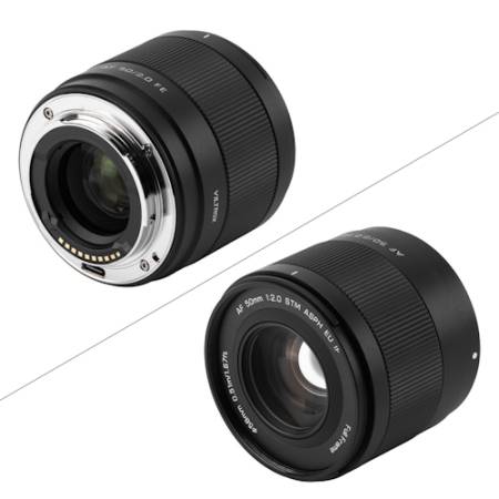 Viltrox AF 50mm F2.0 Air - obiektyw stałoogniskowy, Sony E_Obiektyw z przodu i z tyłu / Mocowanie_2